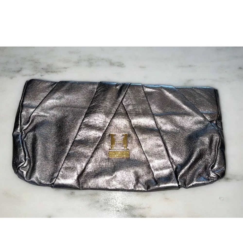 Halston Heritage Gray/Silver Metallic Clutch